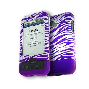  HTC T Mobile G1 Google Cell Phone Purple Zebra Design 