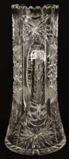 BEST! Antique American Brilliant Cut Glass Crystal Tall Elegant 