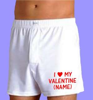 MENS I LOVE (NAME) PERSONALISED BOXER SHORTS BOXERS VALENTINES DAY 