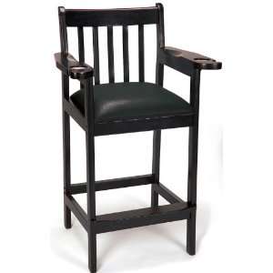  Imperial Wood Bar Stool   Spectator Chair Black: Sports 