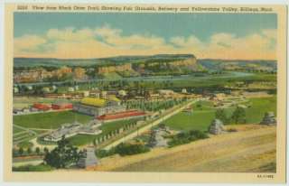 042910 VINTAGE BILLINGS MT FAIRGROUND + REFINERY POSTCARD 1938  