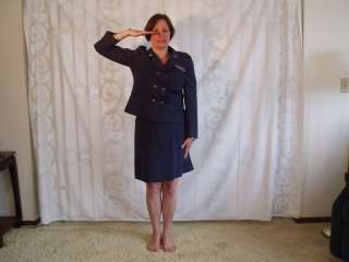 Authentic 1970s Female USAF Uniform Jacket, Skirt  14R  
