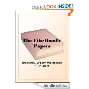 The Fitz Boodle Papers William Makepeace Thackeray  