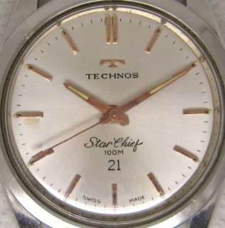VINTAGE SWISS TECHNOS 17 Jewels 100M Diver Watch C.60S  