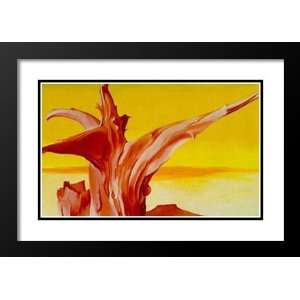   Double Matted 33x41 Red Tree, Yellow Sky 