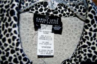  Carole little jacket with a fun black and white pattern..Jungle cat 