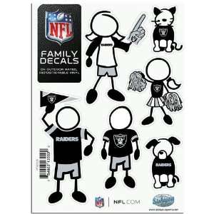  Oakland Raiders NFL Family Car Decal Set (Small): Sports 
