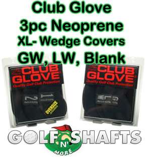 Club Glove 3pc Neoprene Oversize WEDGE Cover Set Black  