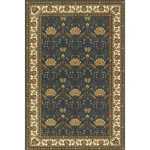   Teal Blue Leaves Traditional 5 x 8 Rug (PG 12): Home & Kitchen
