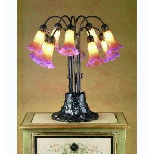   Meyda 10 Light Tiffany Pondlily Table Lamp Table Lamps: Home & Kitchen