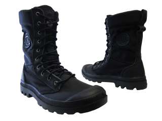 Palladium Mens Pampa Tactical 02604033 Black Metal Casual Lace Boots 