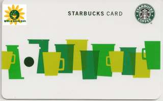 Starbucks Gift Card   Green Cups   Fall 2010   Mint  