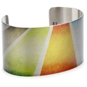   Tattooed Steel Bold Graphics Ray 1 Stainless Steel Cuff Bracelet