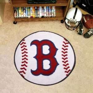    MLB Boston Red Sox White Round Baseball Mat: Office Products