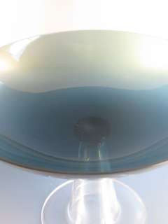   50s Large Swedish Glass Comport Bowl Gullaskruf Kjell Blomberg  