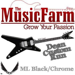 Dean Custom Run ML with Floyd Electric Guitar   Black Chrome  
