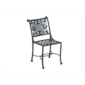   Metal Side Patio Dining Chair Granite Rust: Patio, Lawn & Garden
