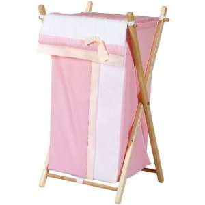  Picci Taormina Laundry Hamper in Pink and Cream Baby