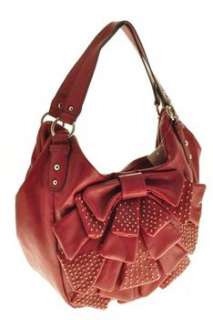 Nine West NEW Embellished Hobo Medium Handbag Red Bag  
