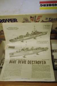 60s Lindberg Blue Devil Destroyer 3 Motorized Kit  