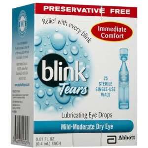 AMO Blink Tears Lubricating Eye Drops, Single Use Vials 25 ct, 2 ct 