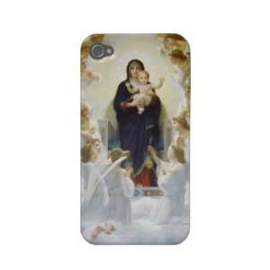  Virgin Mary and Jesus with angels Iphone 4 Case mate Case 