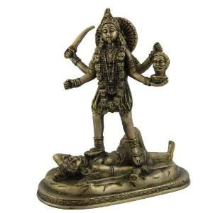  Kali Figurine Brass Religious Statues: Home & Kitchen