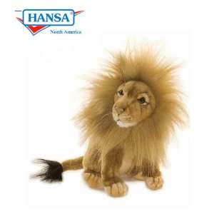 HANSA   Lion, Full Mane Med Seated (3937): Toys & Games