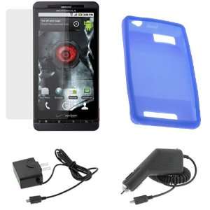 Soft Rubber Silicone Skin Cover Case + Clear LCD Screen Protector Film 