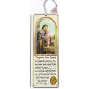    St. Joseph Medallion Golden tassel bookmark 