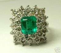 Gorgeous Colombian Emerald & Diamond Ring 5.20tcw  