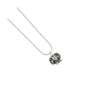  Ram Head Snake Chain Charm Necklace (3 D) [Jewelry 