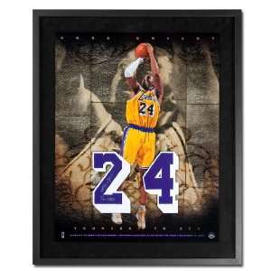   Lakers Youngest to 20K Jersey Numbers Piece   Framed (UDA) Sports