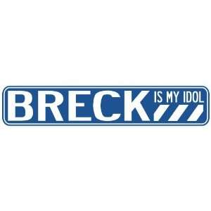   BRECK IS MY IDOL STREET SIGN