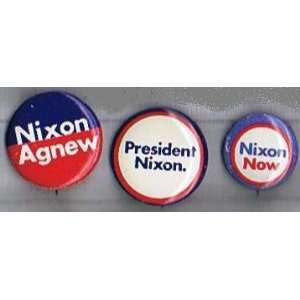  Nixon 1972 Presidential Campaign Buttons Collection 