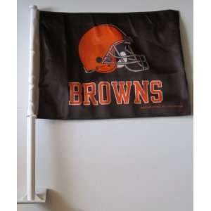    Cleveland Browns NFL Car Flag with Bracket: Sports & Outdoors