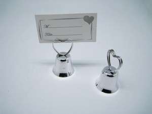   Kissing Ringing Bell Name Card Holder Heart   Wedding bomboniere gift