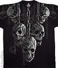 Skulls Hanging Out Adult T shirt by Liquid Blue
