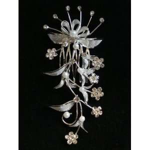 NEW Silver Floral Bridal Comb, Limited. Beauty