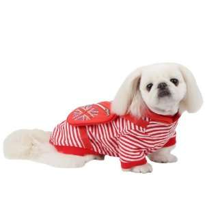  Authentic Puppia Brit Hooded Shirt, Red, Extra Large: Pet 