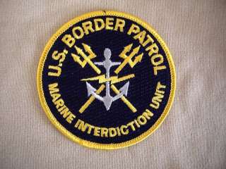Patch. Border Patrol Marine Interdiction Unit  