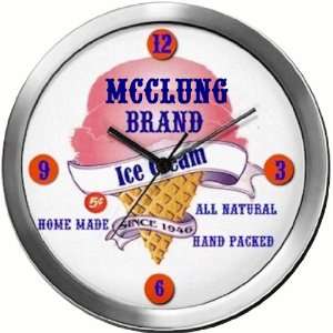 MCCLUNG 14 Inch Ice Cream Metal Clock Quartz Movement:  