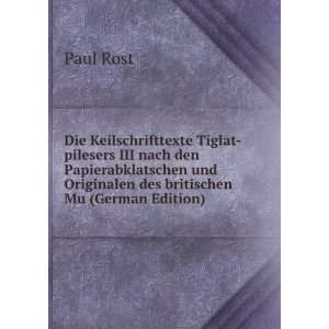   des britischen Mu (German Edition) (9785874257071) Paul Rost Books