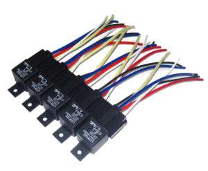 5pk 12V 30A SPDT BOSCH STYLE RELAYS & 5 WIRE SOCKETS  