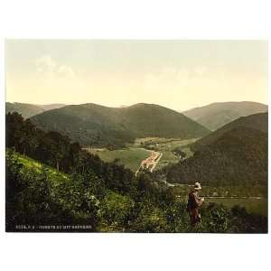   of Oderthal and view of Brocken, Hartz, Germany