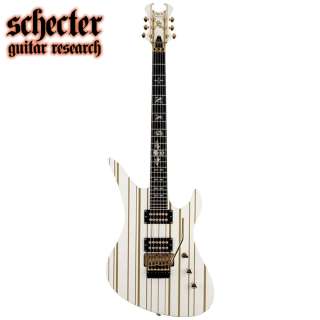 Schecter Synyster Gates Custom Limited White Electric Guitar   Gold 