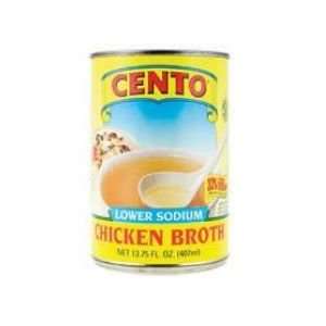 Cento Chicken Broth Low Salt case pack 12:  Grocery 