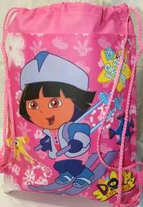 NEW 14 Dora The Explorer PINK Childrens Draw String Bag Backpack 