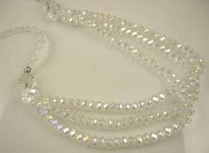 Beautiful Swarovski Crystal Beads Three Ply Necklace  