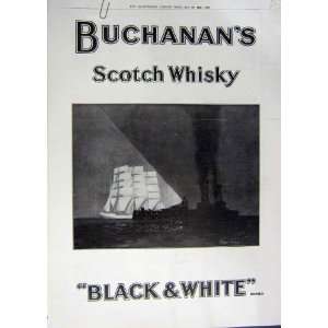   1912 ADVERTISEMENT BUCHANANS SCOTCH WHISKY BLACK WHITE